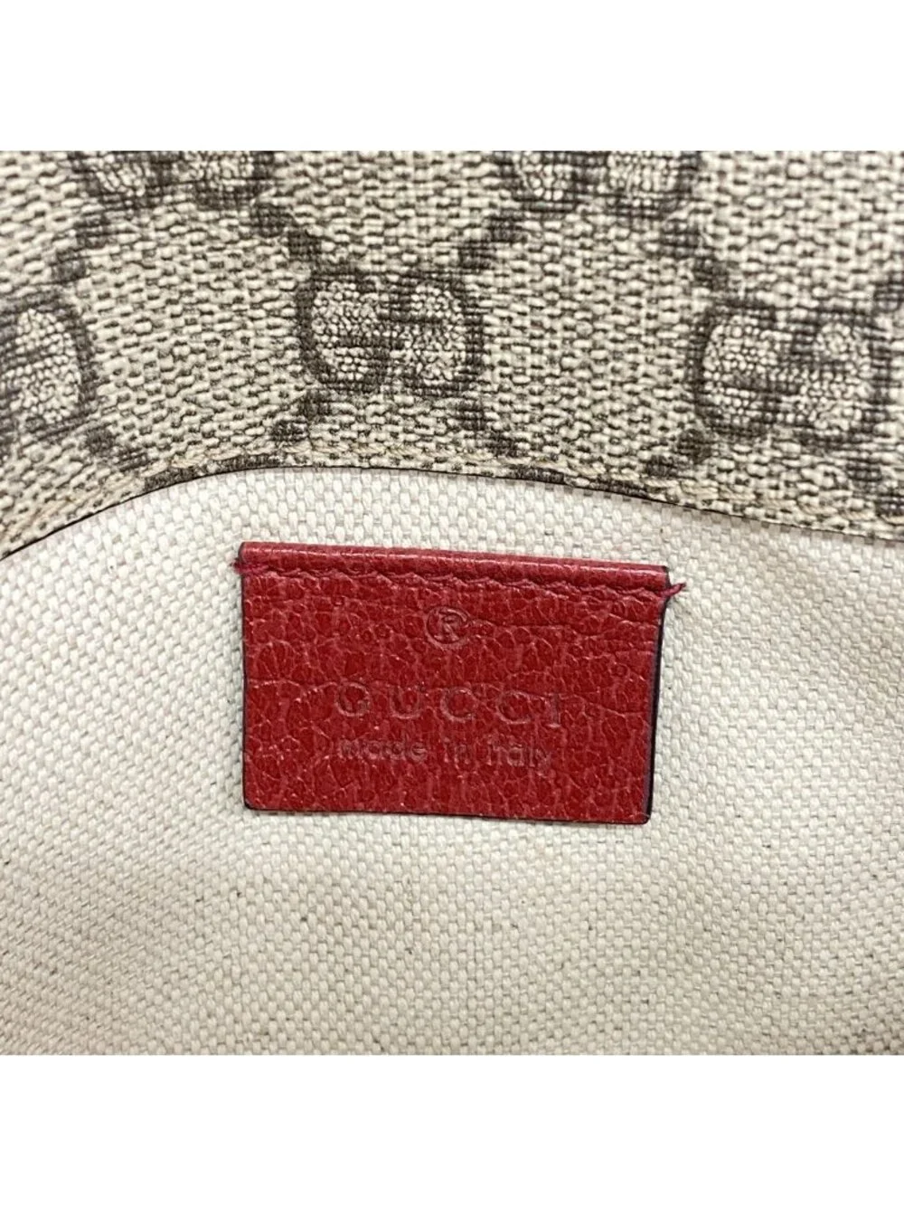 Gucci Waist Bag GG Supreme Neo Vintage Brown Bordeaux Gold